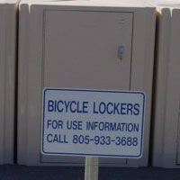 Bike Lockers, Bicycle Lockers, Bike Racks by American Bicycle Security, bike lockers options Screen-Model-301-Gray-Padlock